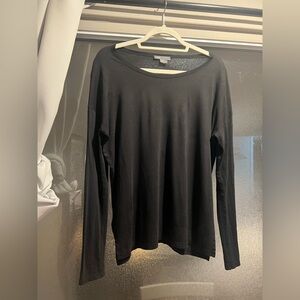 Vince & James Perse - Bundle, 2 Black Tees, Long Sleeve, Cotton. Size medium